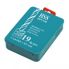Spirálfúró készlet HSS-R DIN 338 19 részes